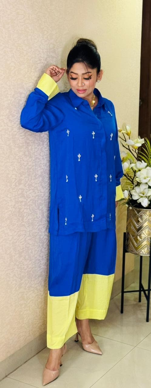 Beautiful 2 Piece Co-Ord Set - Blue ✨