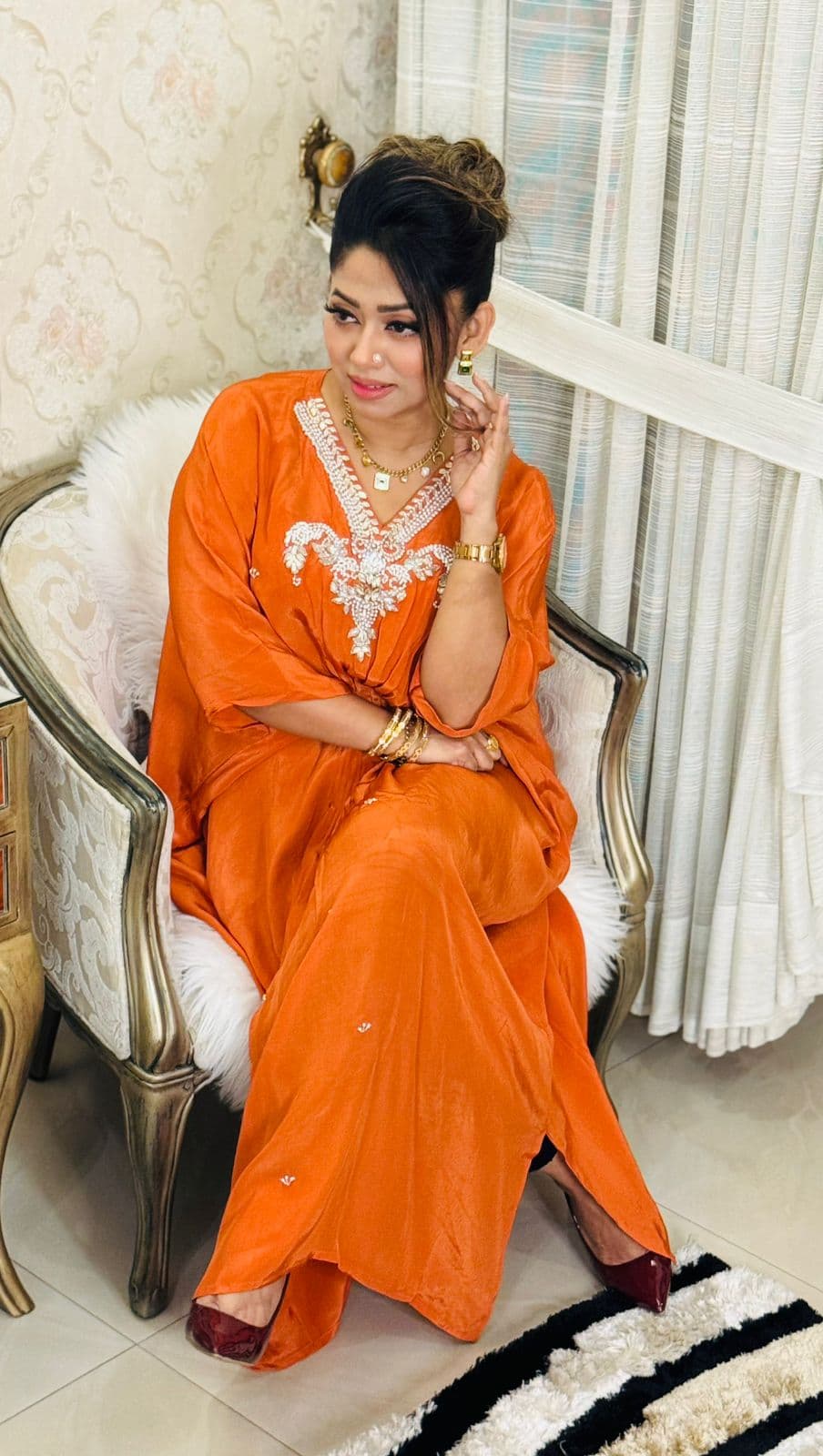 Beautiful 2 Piece Co-Ord Set - Orange ✨