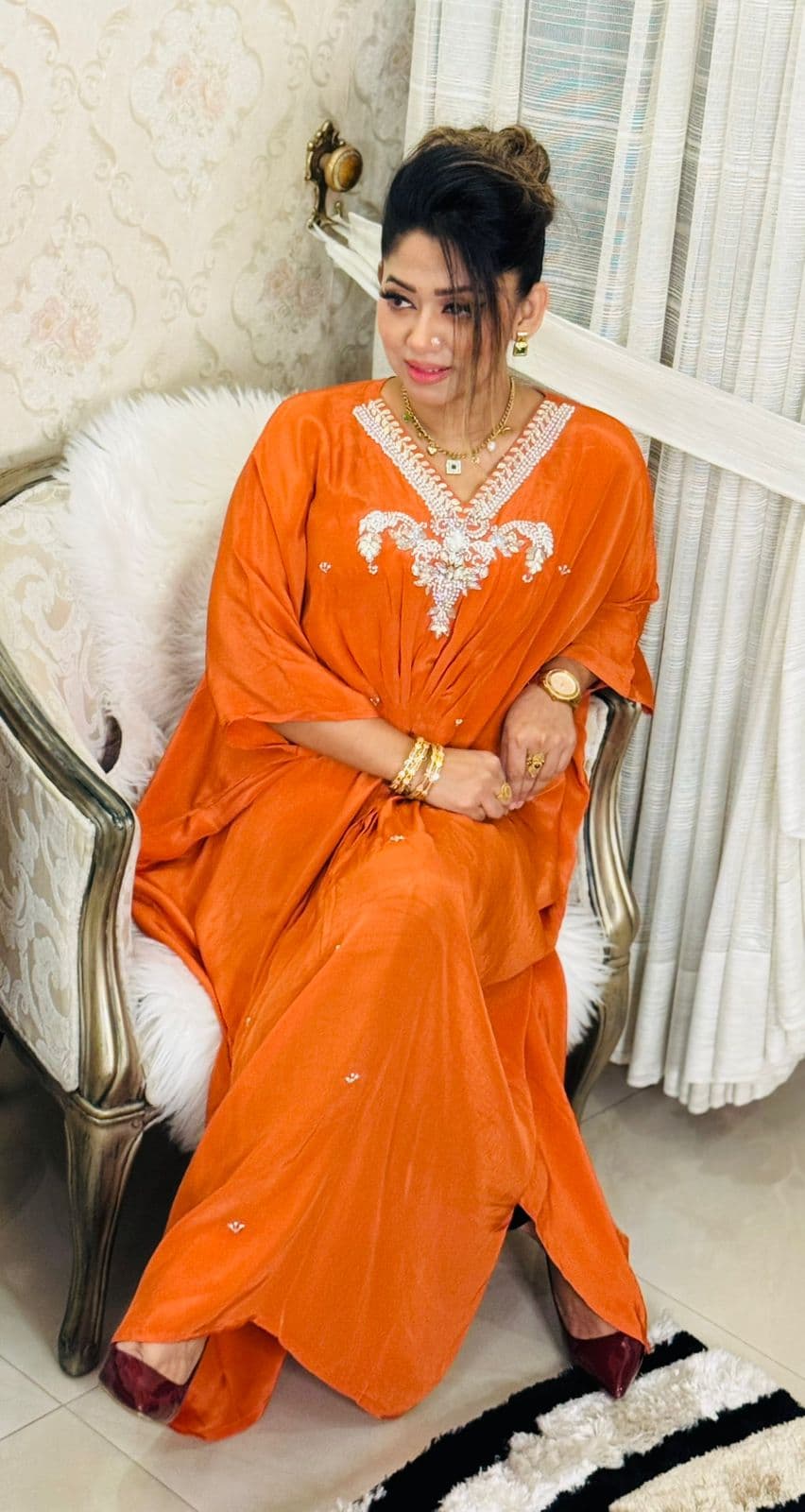 Beautiful 2 Piece Co-Ord Set - Orange ✨ – alternate view